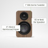 Kanto YU4 (Gen.2) Passive Bookshelf Speaker - Walnut