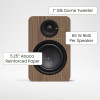 Kanto YU6 (Gen.2) Passive Bookshelf Speaker - Walnut